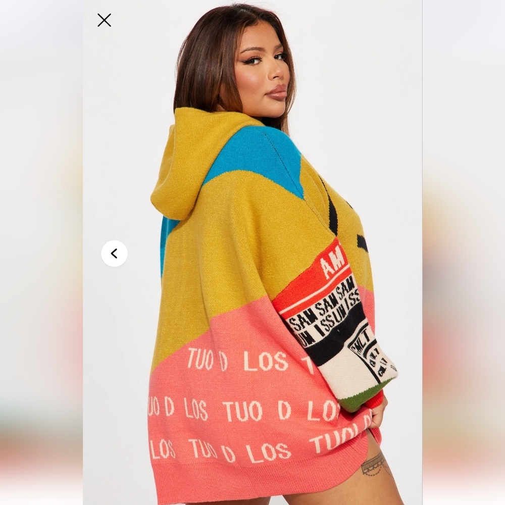 Fashion Nova NWTs Los Moto Sweater Mini Dress - Picture 6 of 7